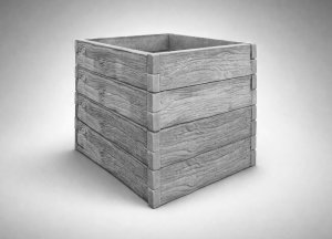 Záhon dřevo 100x100x100